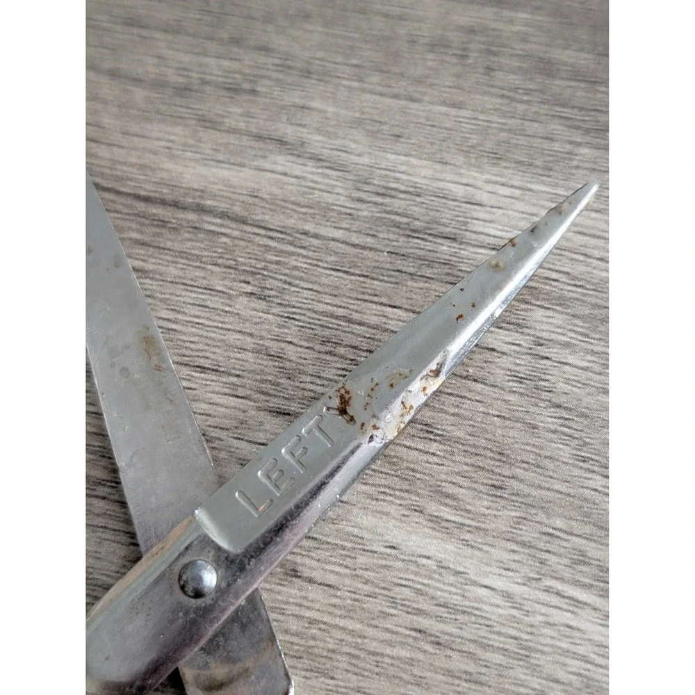 Vintage LEFTY Kids Youth Scissors Set of 4 Left Handed Metal Safety Shears